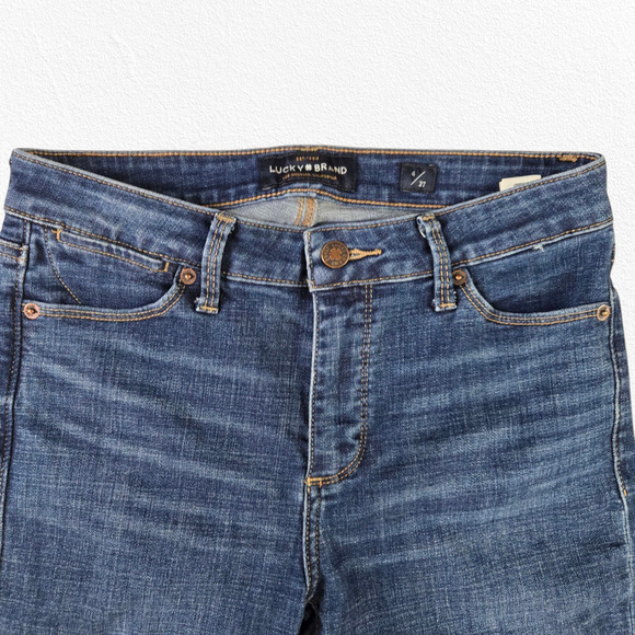 Lucky Brand Dark Wash Mid Rise Slim Hayden Casual Stretchy Skinny Jeans Size 4 - Picture 3 of 10